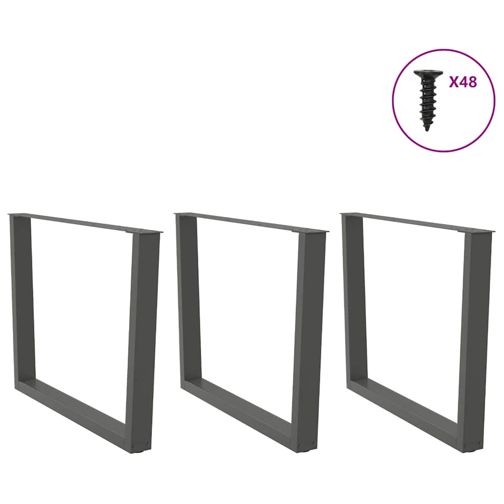 Couchtischbeine V-Form 2 Stück Schwarz 30x(30-31,3) cm Stahl