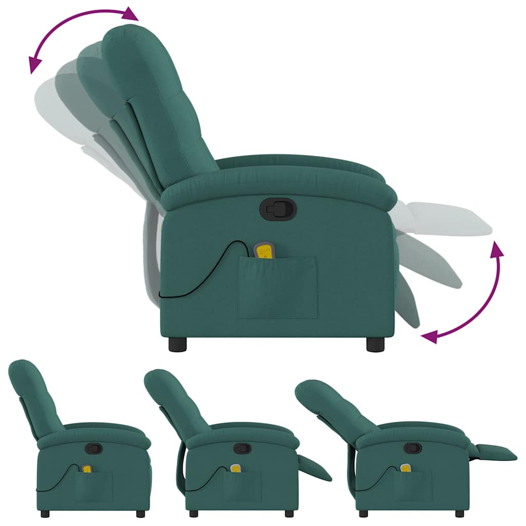 Massage-Relaxsessel, hellgrauer Stoff