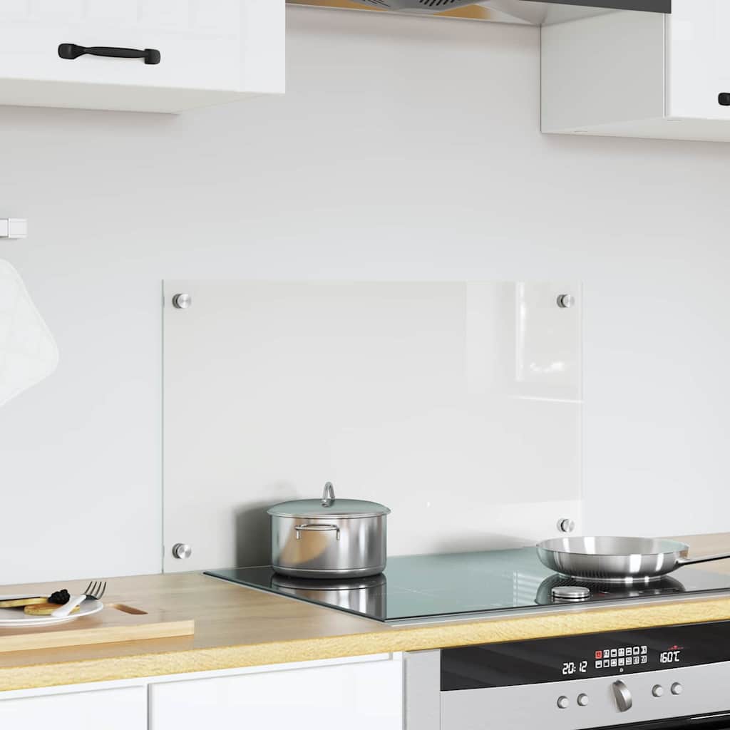 Küchenrückwand 2 pcs Weiß 70 x 40 cm Gehärtetes Glas
