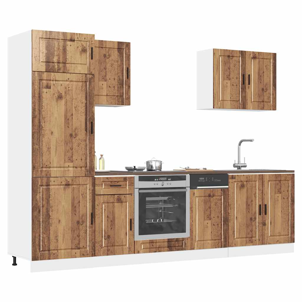 7-tlg. Küchenschrank-Set Porto Weiß Holzwerkstoff