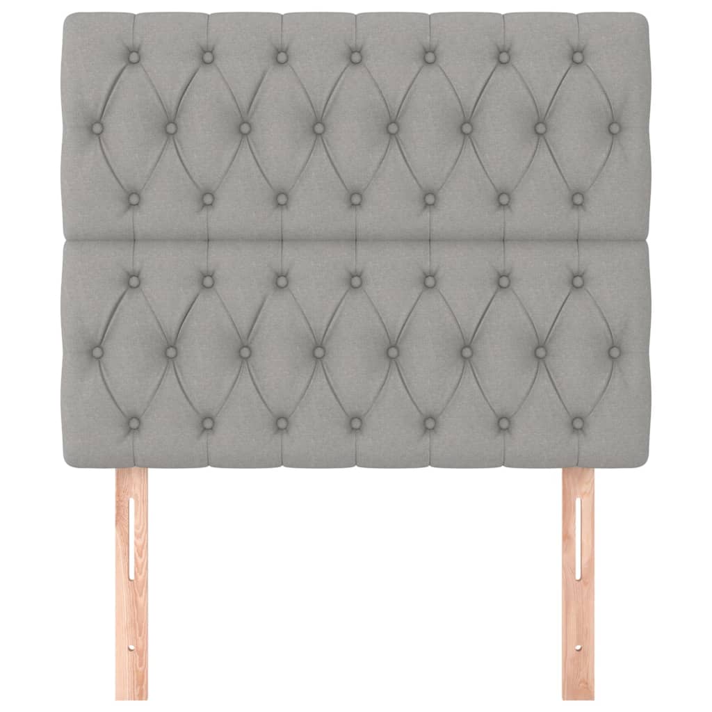 Kopfteil Hellgrau 80x7x118/128 cm Stoff