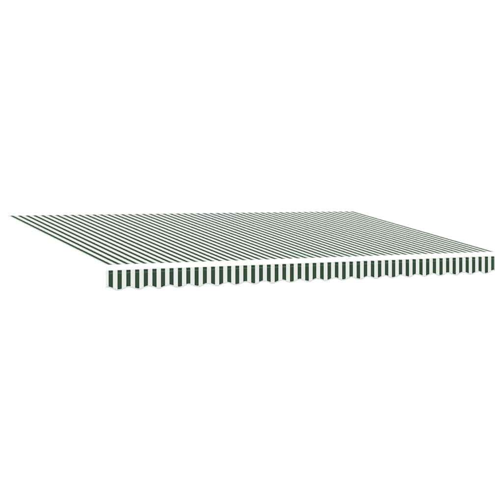 Markise Manuell Einziehbar mit LED 300x250 cm Blau und Weiß
