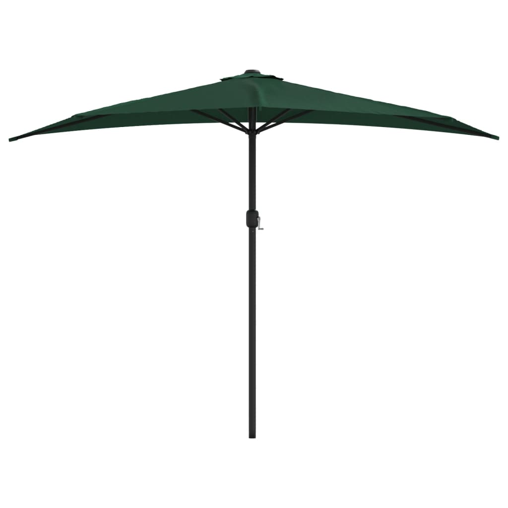 Balkon-Sonnenschirm Alu-Mast Bordeauxrot 270x144x222cm Halbrund