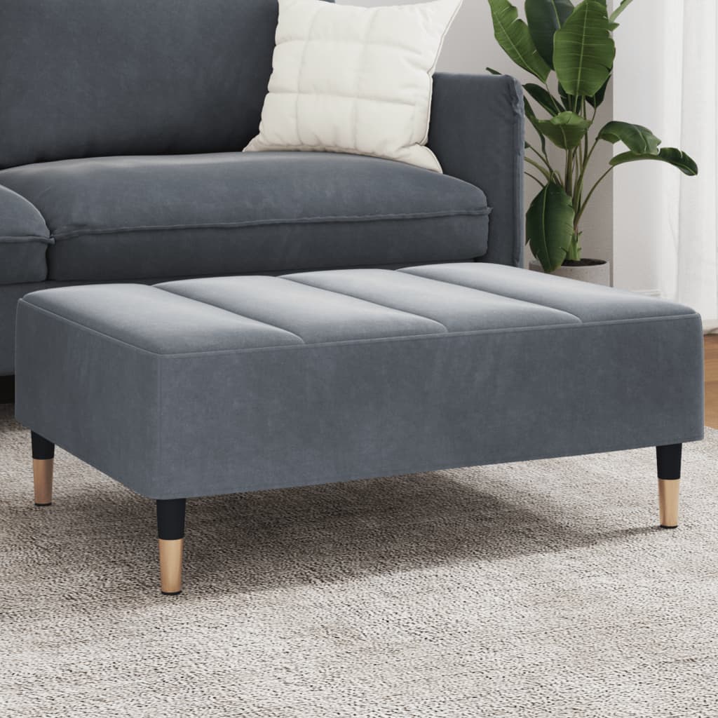 Fußhocker Hellgrau 77x55x31 cm Samt