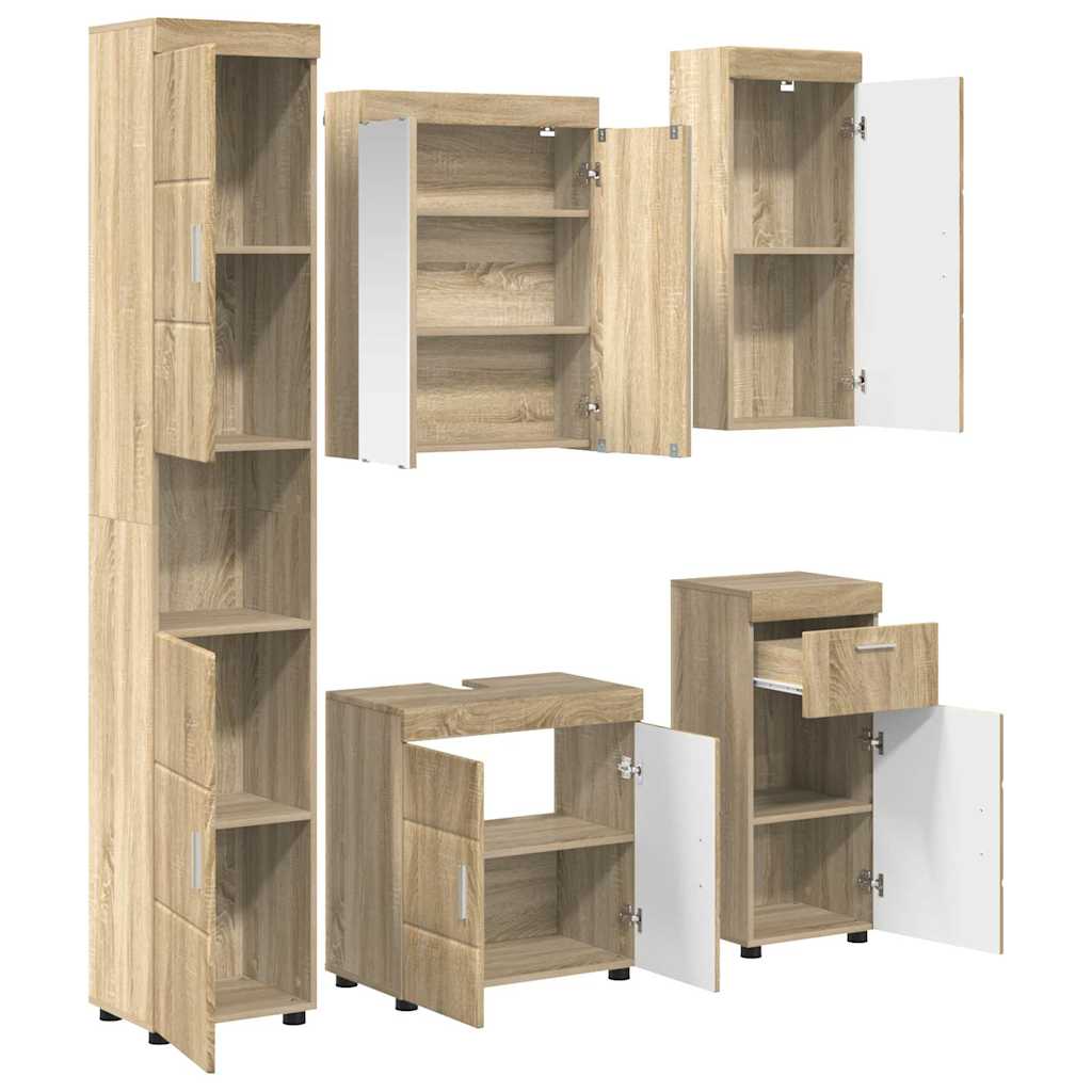 Badezimmermöbel-Set TULUM 2 pcs Weiß 60 x 34 x 63 cm