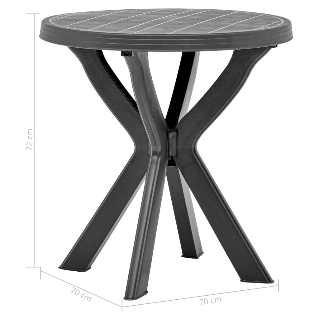 Bistrotisch Weiß Ø70 cm Kunststoff