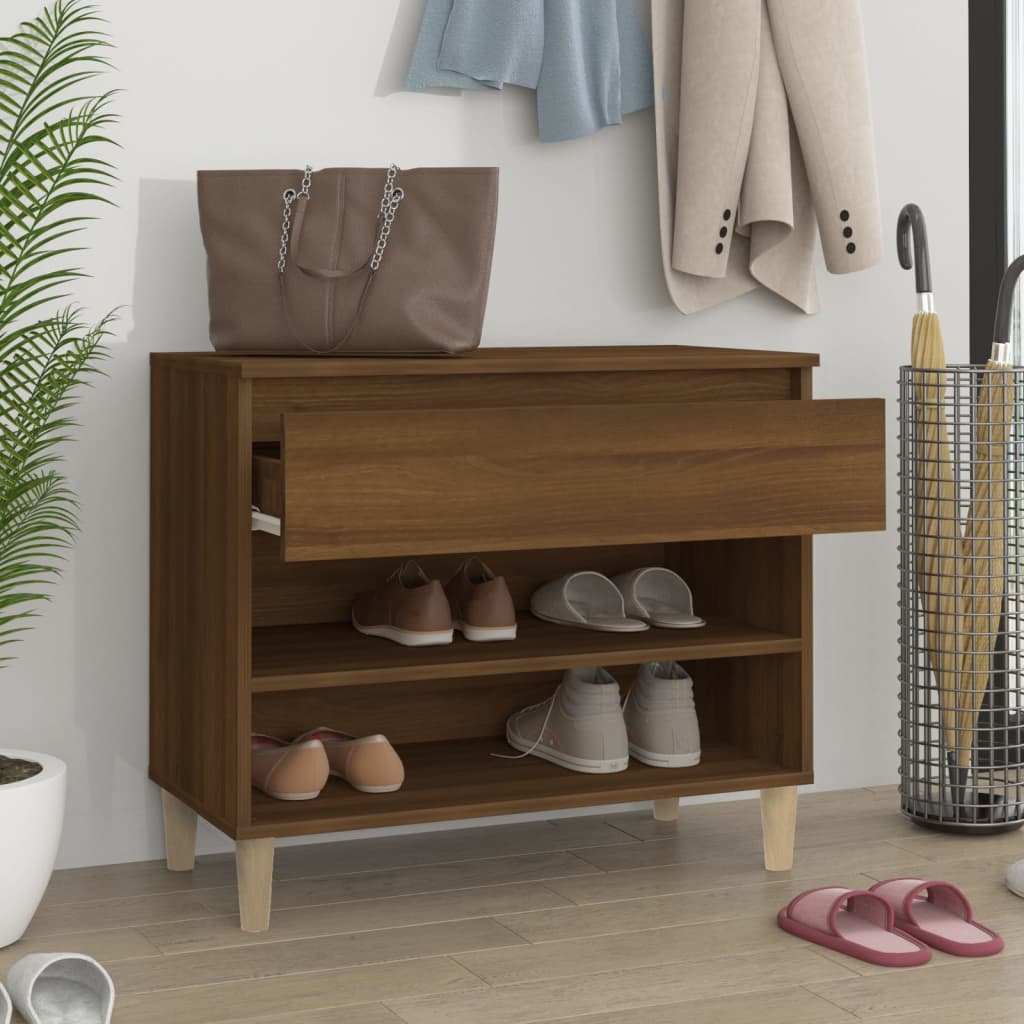 Schuhregal Weiß 70x36x60 cm Holzwerkstoff