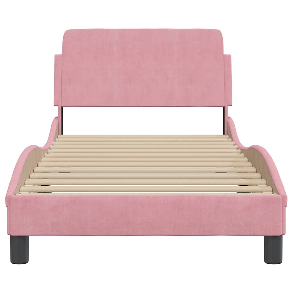 Bettgestell "Dover" Hellgrau 80x200 cm Samt
