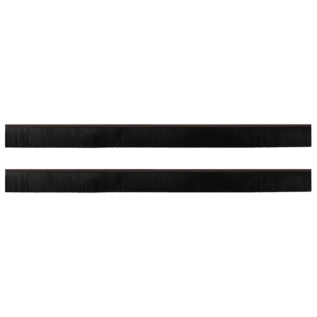 Aufsteck Türbürstendichtungen 2 pcs Braun 100 cm
