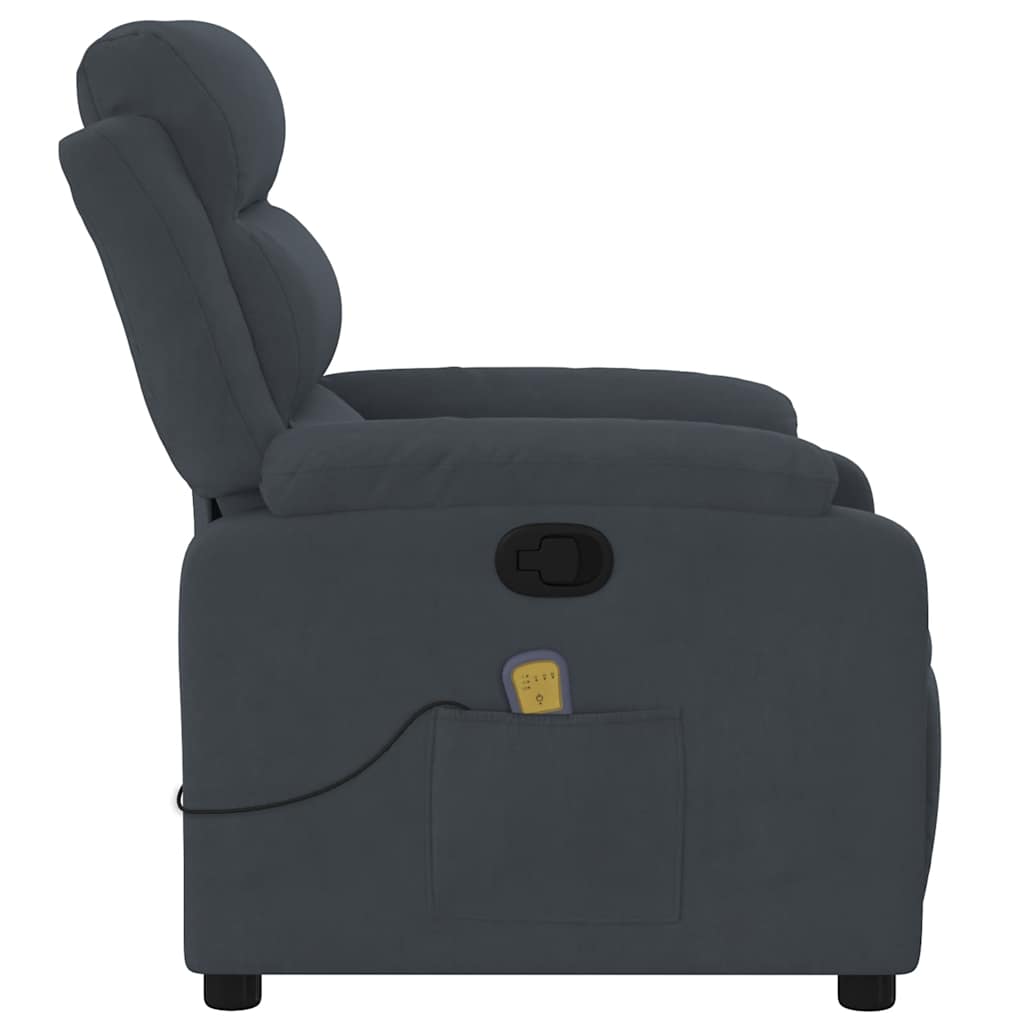 Massage-Relaxsessel, hellgrauer Samt