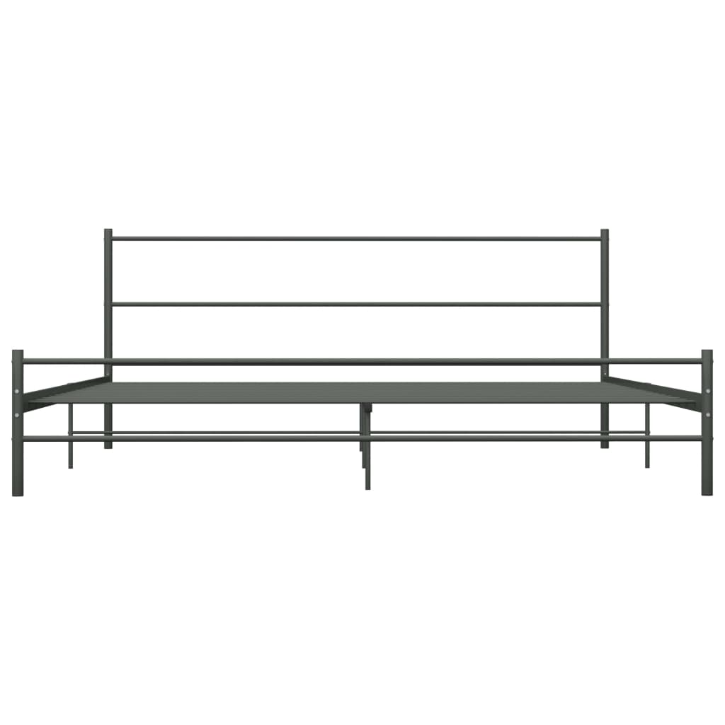 Bettgestell Grau Metall 180×200 cm