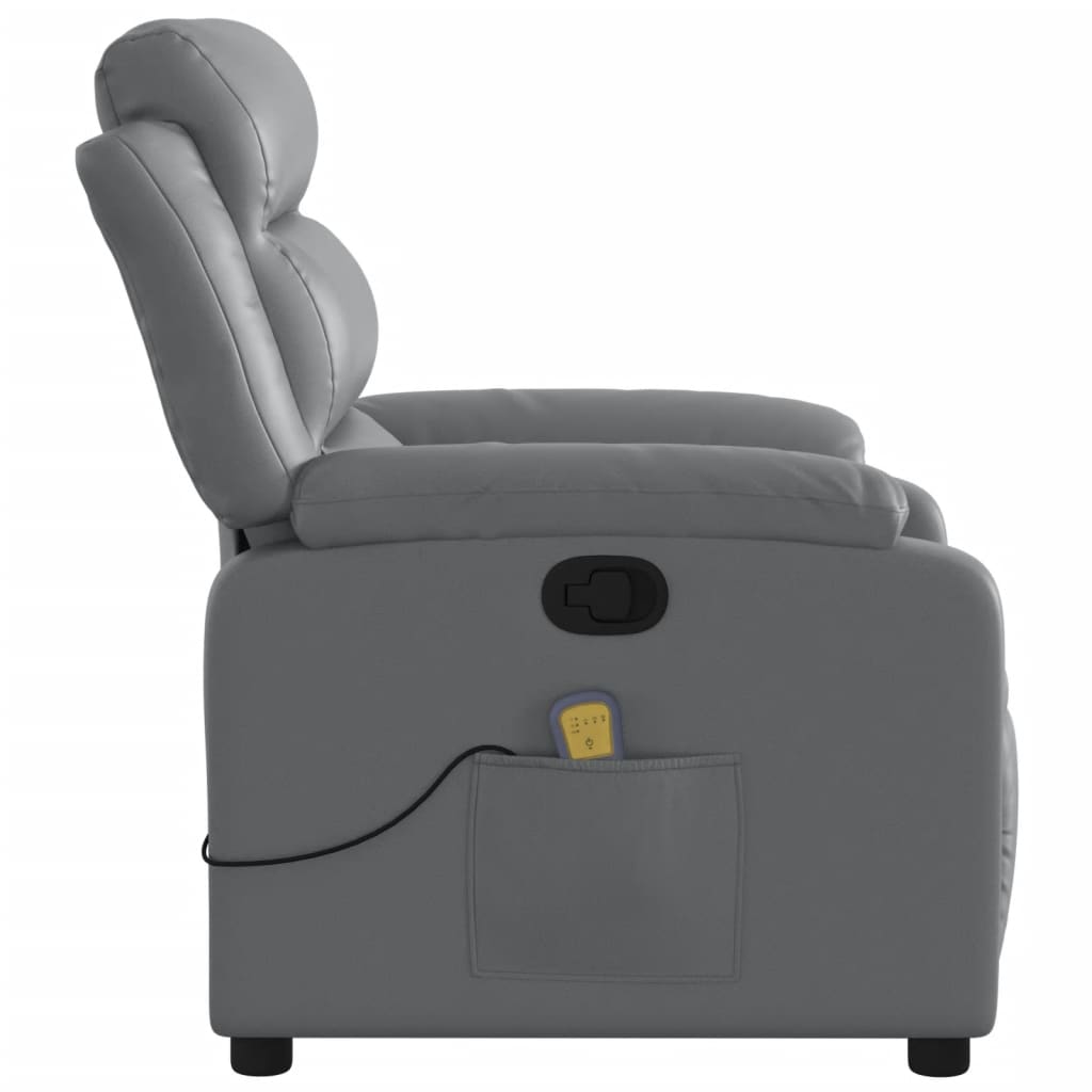 Massage-Relaxsessel, Kunstleder, Schwarz