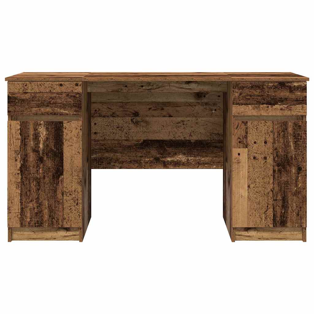 Schreibtisch mit Schubladen Weiß 140 x 49 x 76 cm Holzwerkstoff