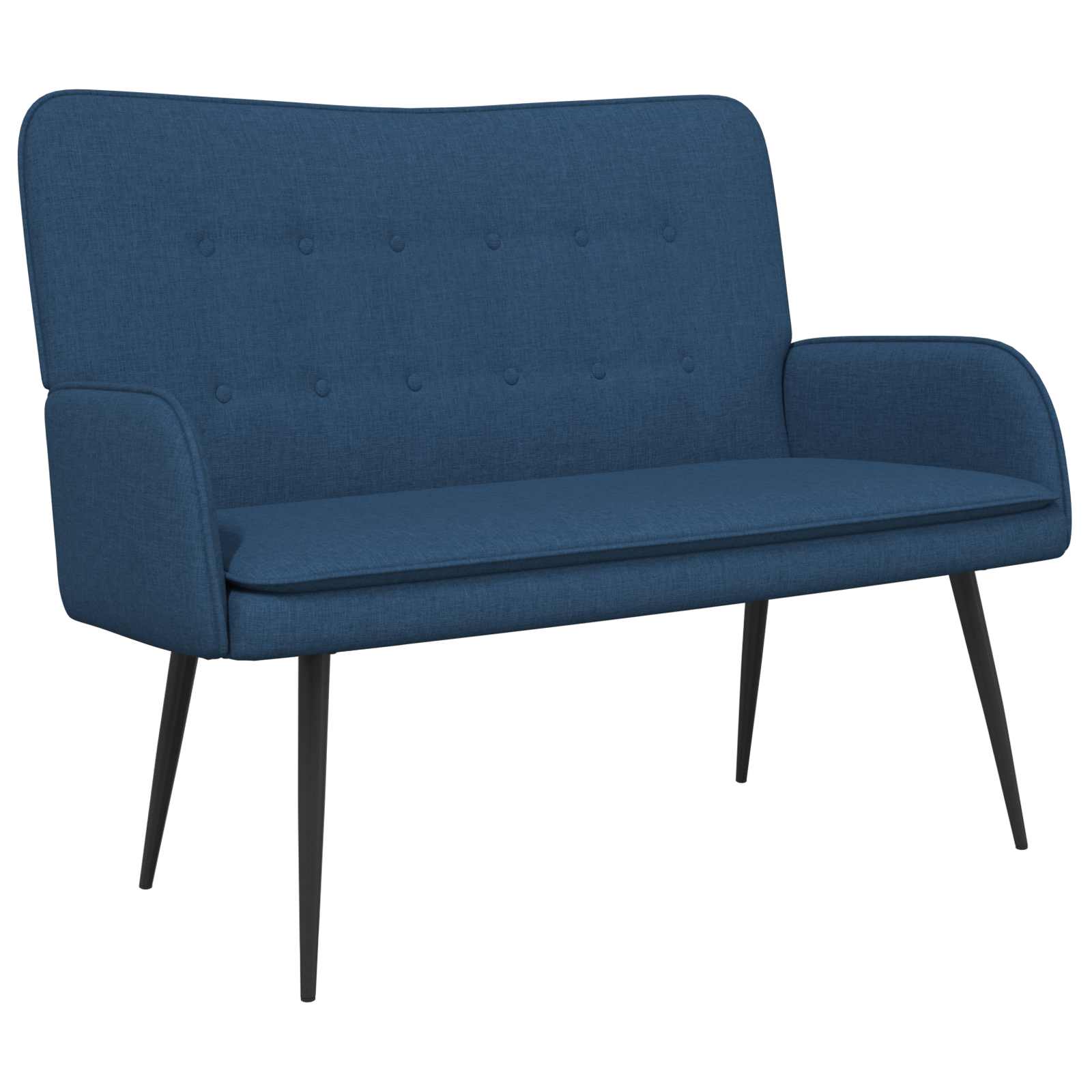 2-Sitzer Sofa Hellgrau 115 x 61 x 87 cm Stoff