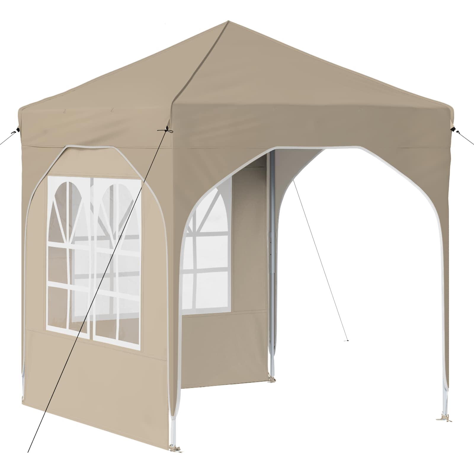 Pop-up Partyzelt 194 x 194 x 245 cm Creme