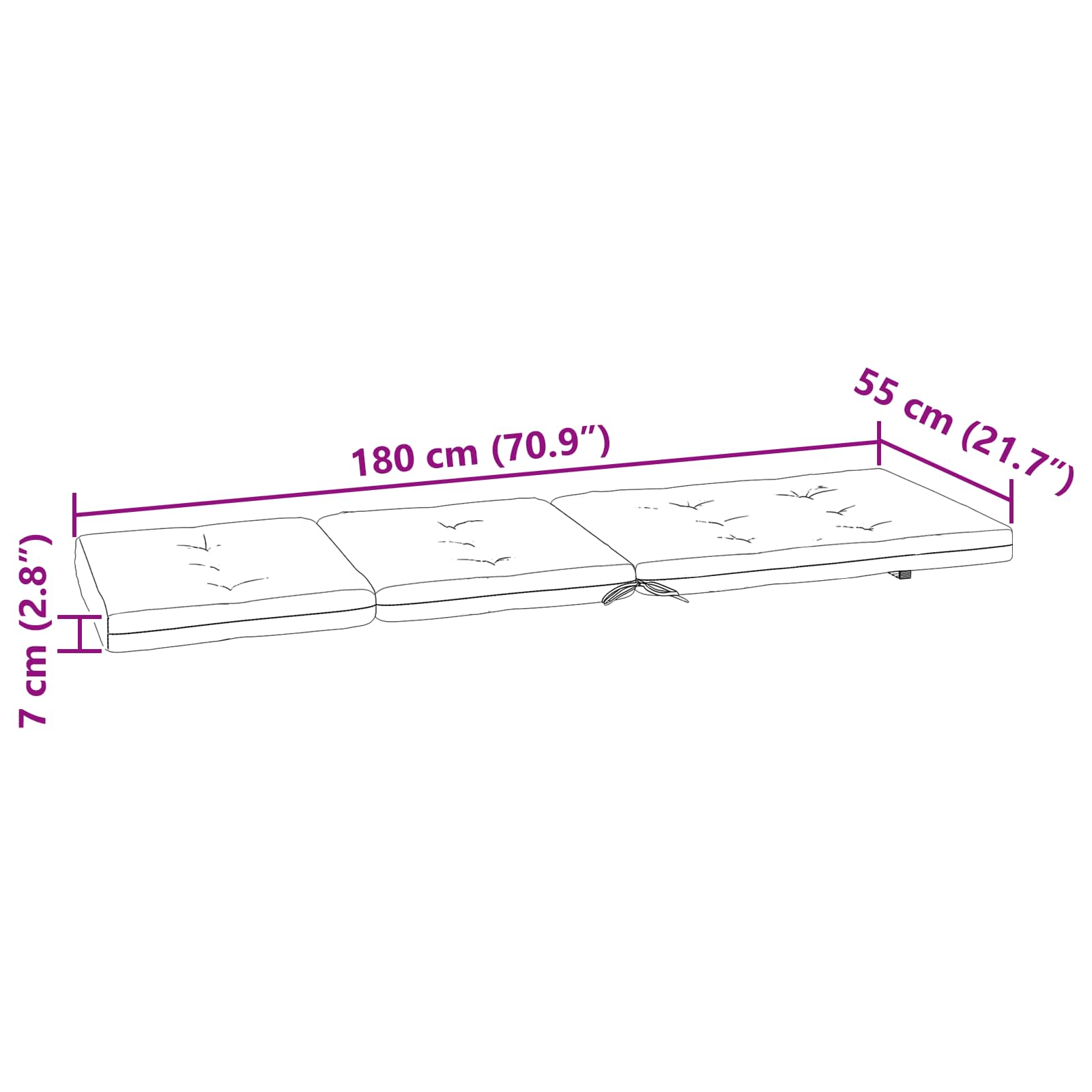 Liegestuhl-Auflagen 2 Stk. Creme Oxford-Gewebe