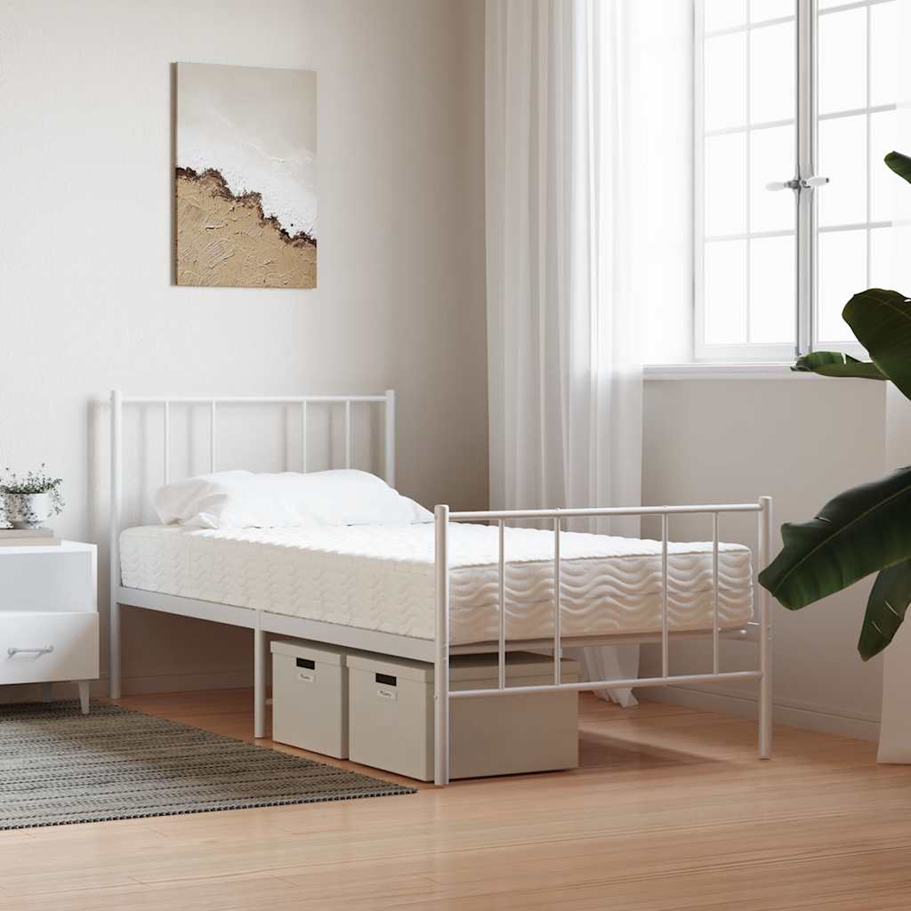 Schaumstoffmatratze Weiß 80x200 cm Härtegrad H2 H3