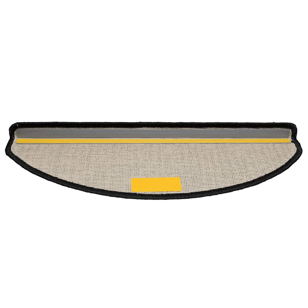 Stufenmatten 15 Stk. 56x17x3 cm Grau Halbrund