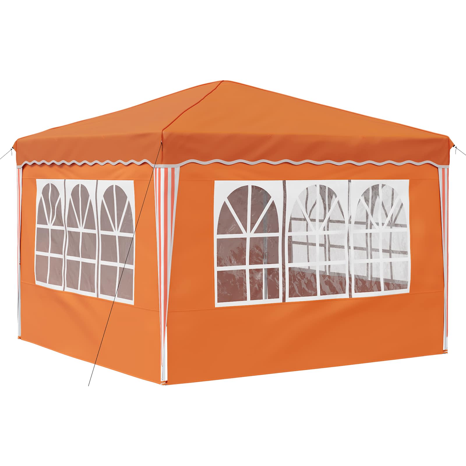 Pop-up Partyzelt 288 x 288 x 245 cm Creme Oxford-Stoff
