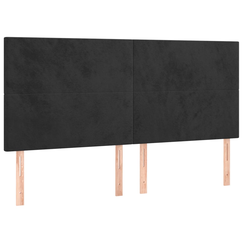 Kopfteil Hellgrau 80x5x118/128 cm Samt