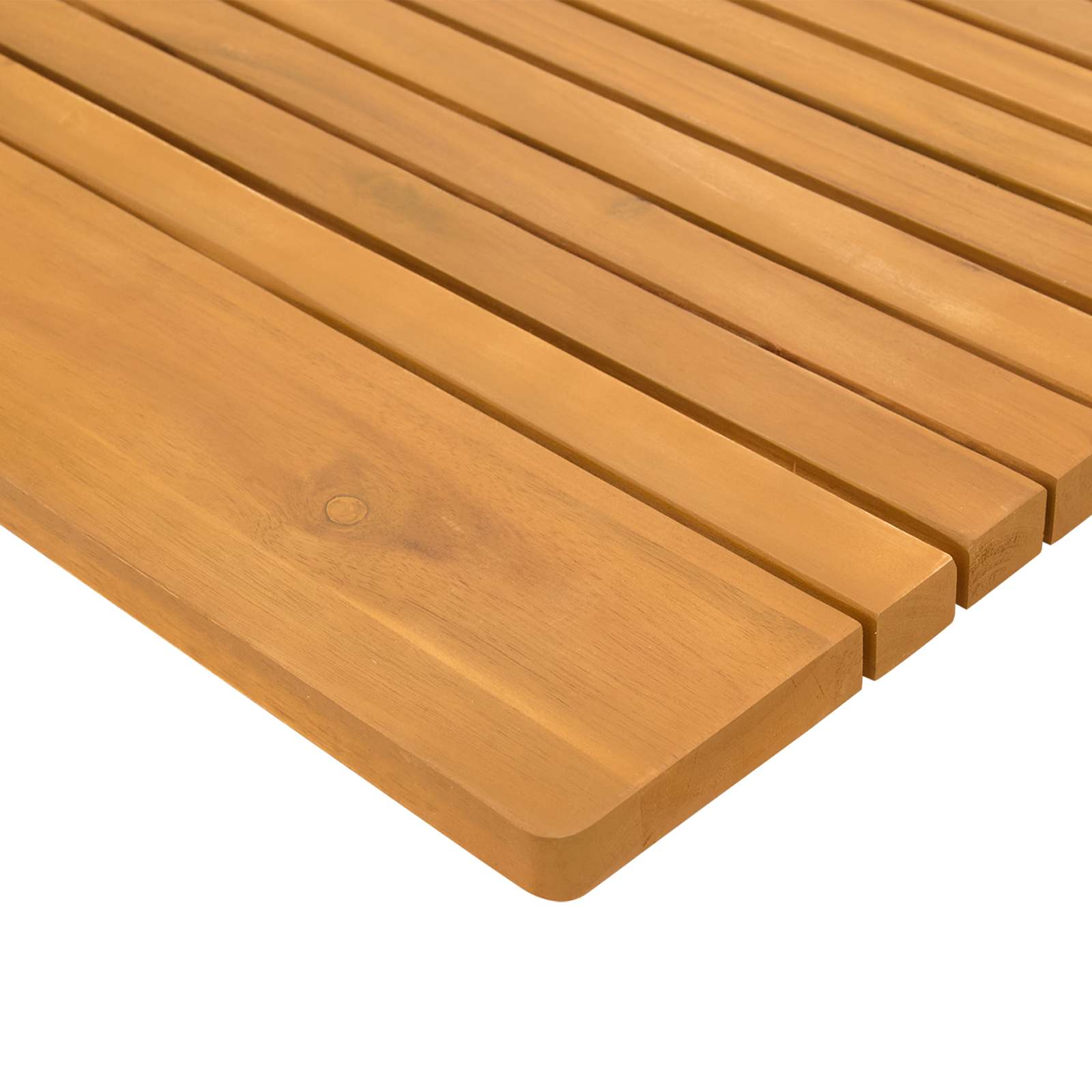 Badematte Uni Braun 59 x 40 cm Massives Akazienholz