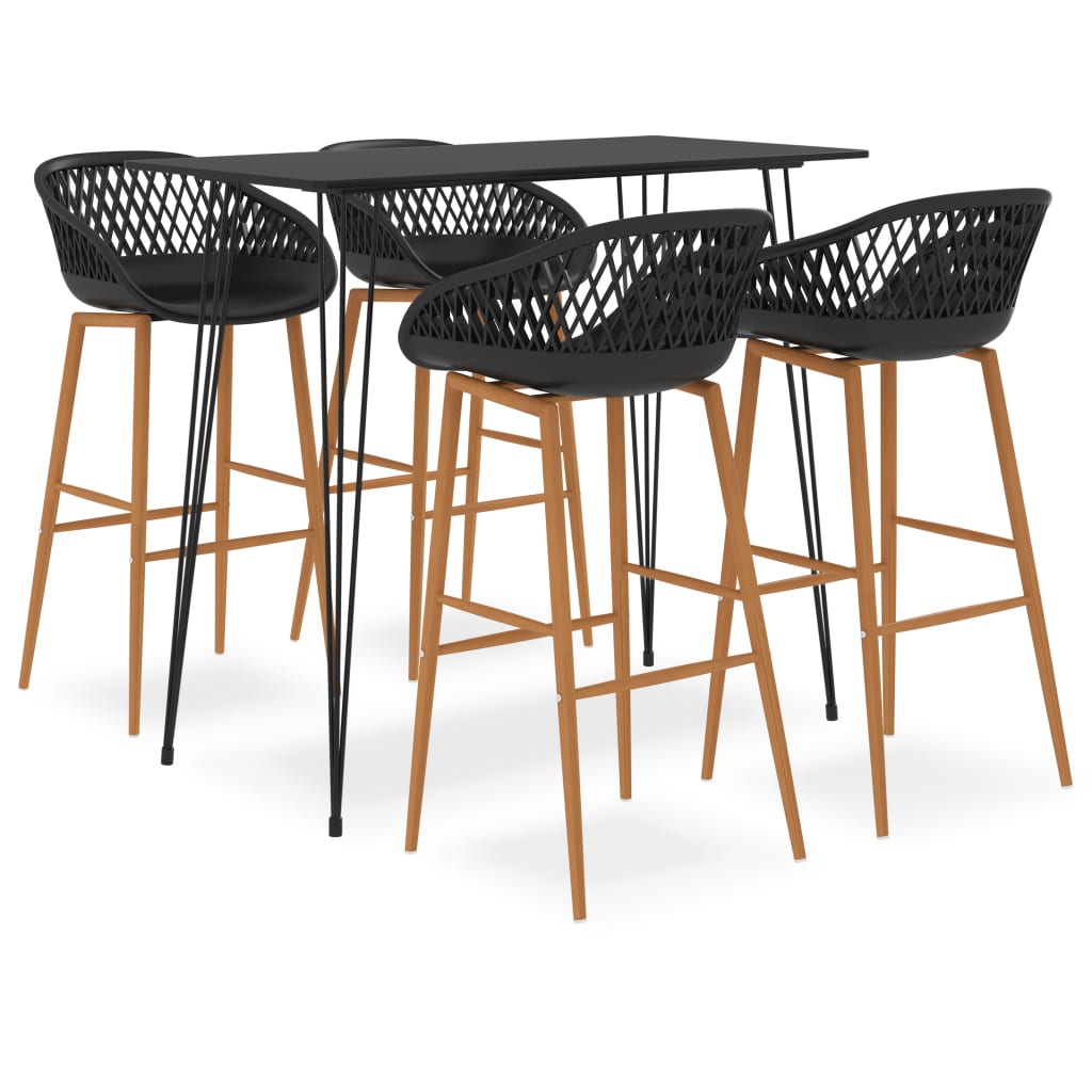 7-tlg. Bar-Set Schwarz