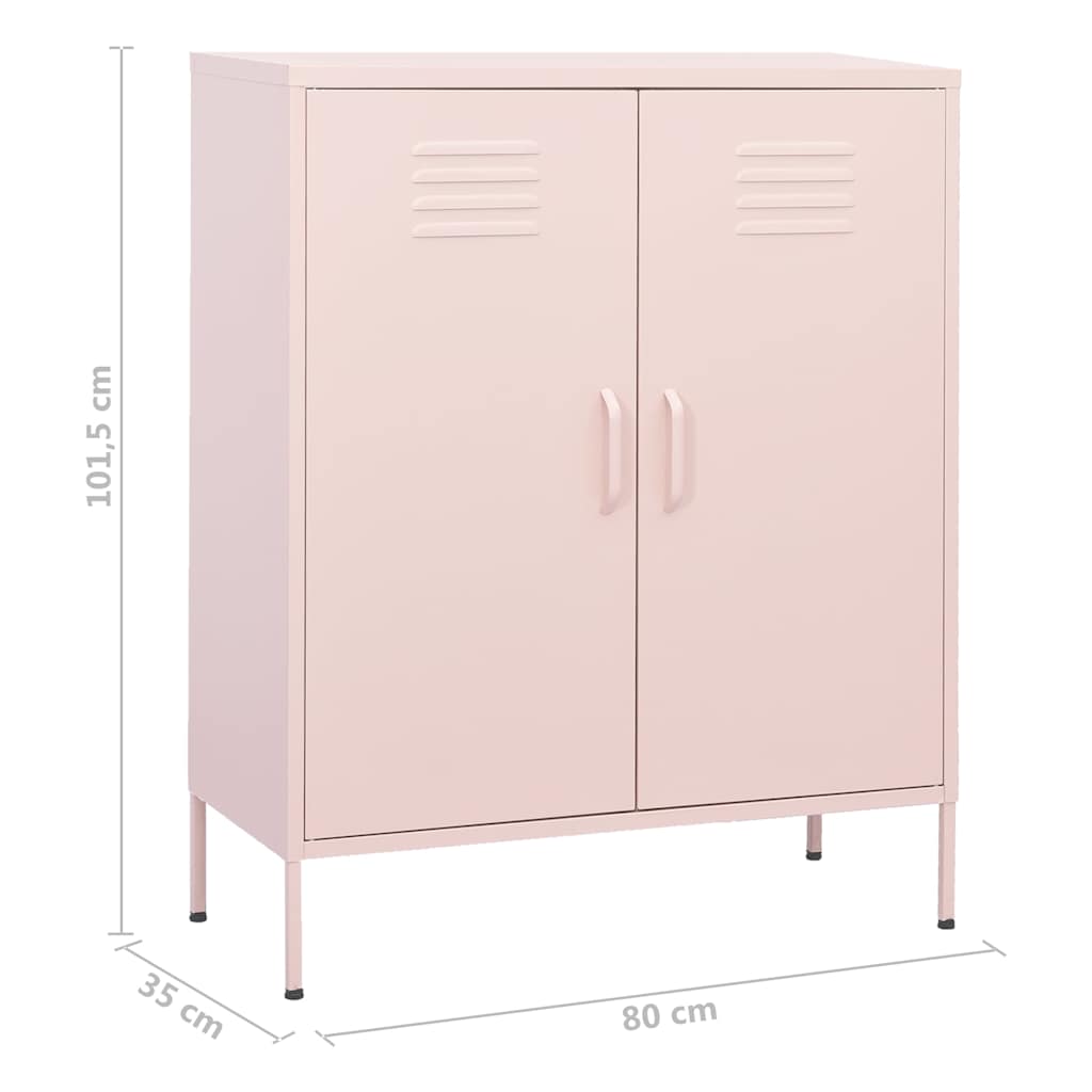 Beistellschrank Olivgrün 80x35x101,5 cm Stahl