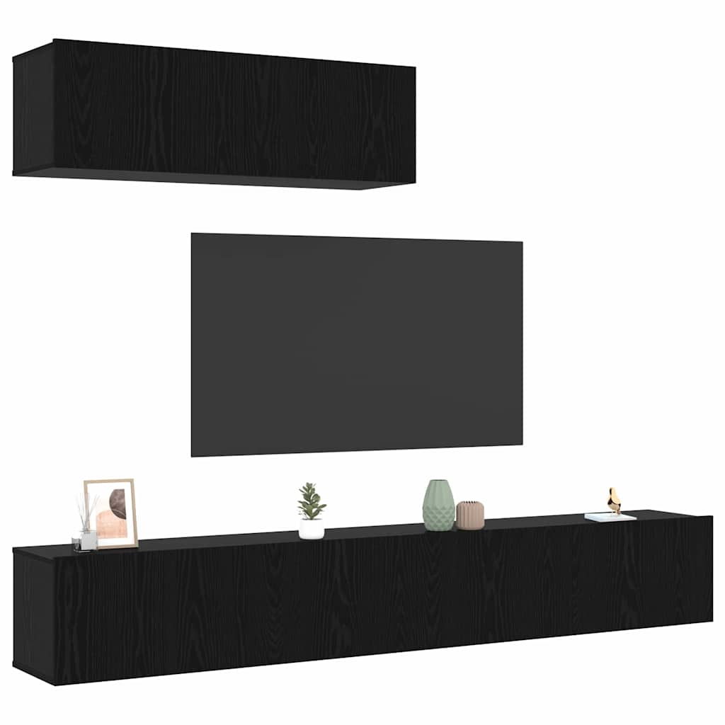 3-tlg. TV-Schrank-Set Weiß Holzwerkstoff