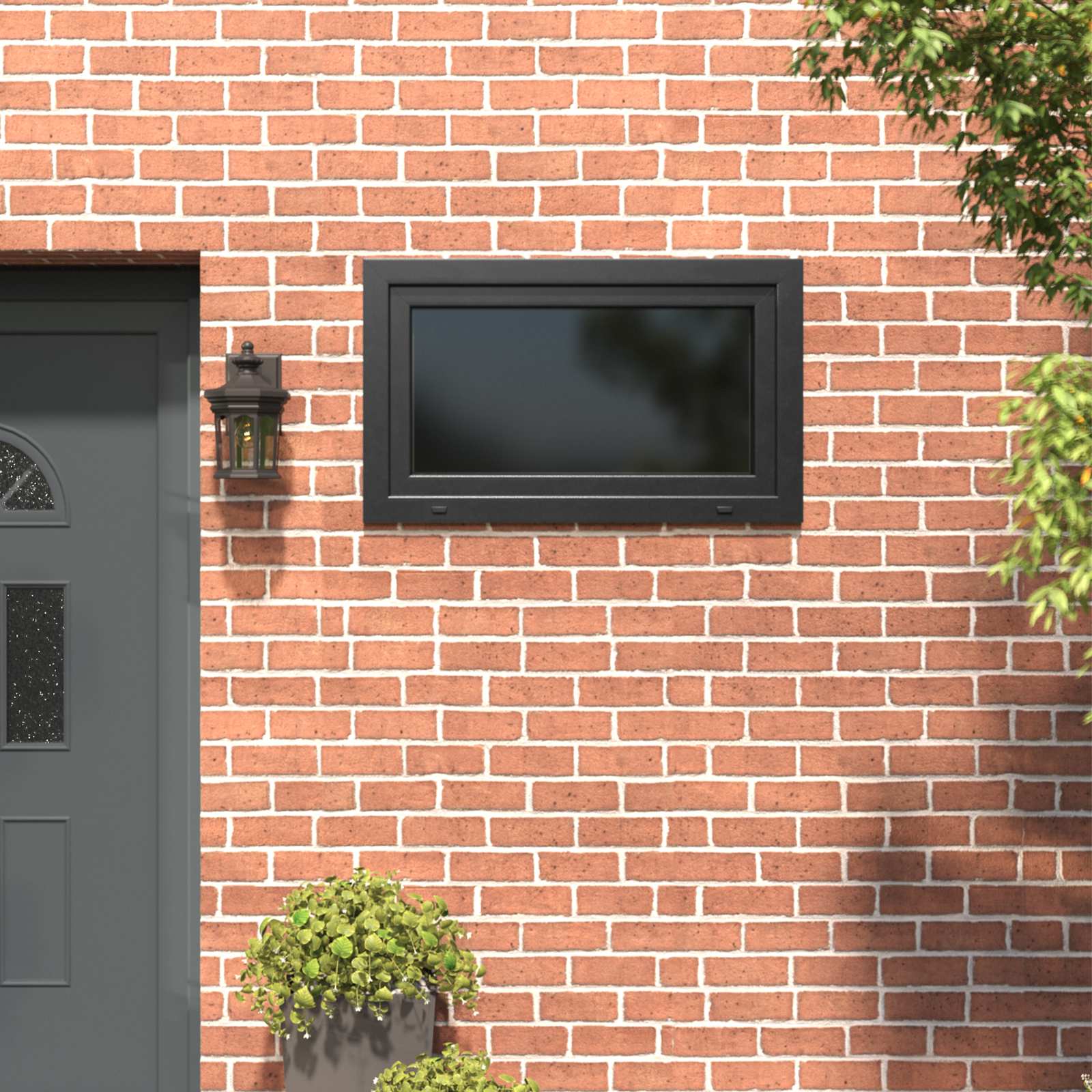 Kellerfenster RISOR 50 x 50 cm PVC und Glas Weiß