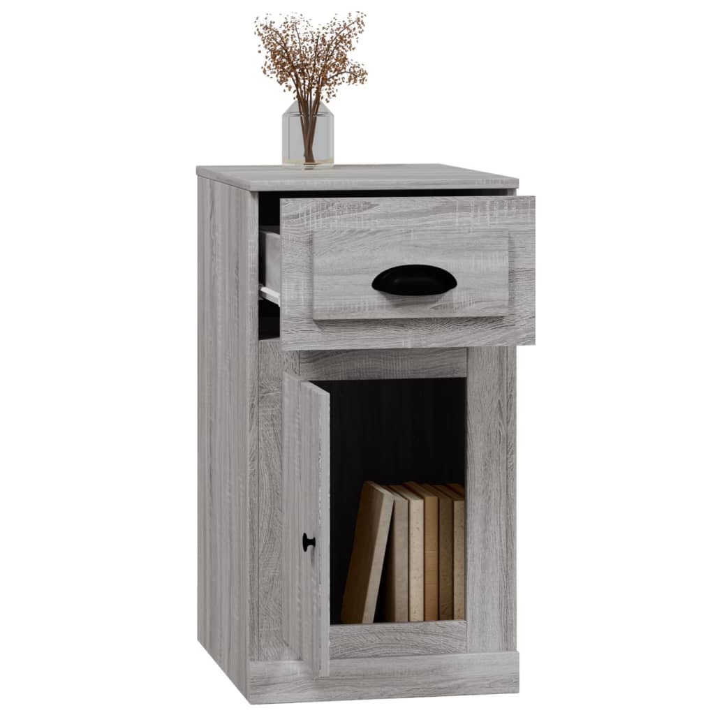 Beistellschrank mit Schublade Weiß 40x50x75 cm Holzwerkstoff