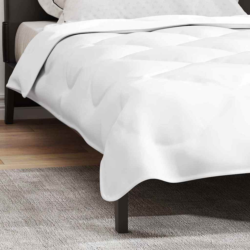 2-in-1 Bettdecke Weiß 135 x 200 cm Polyester