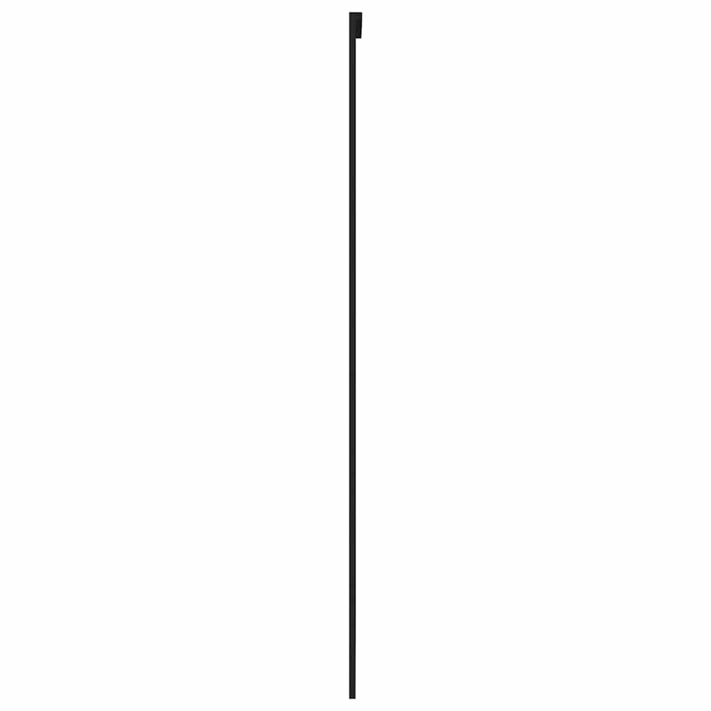 Schiebetür Aluminium und ESG Glas 90x205 cm Schwarz