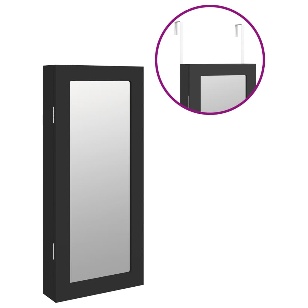 Schmuckschrank mit Spiegel Wandmontage Weiß 30x8,5x67 cm