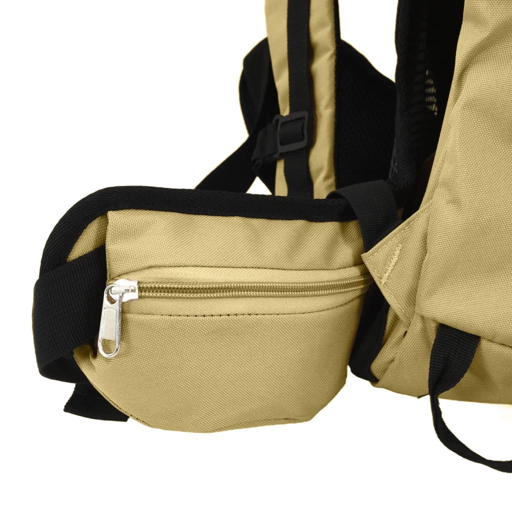 Wanderrucksack Schwarz 60 L Oxford-Gewebe