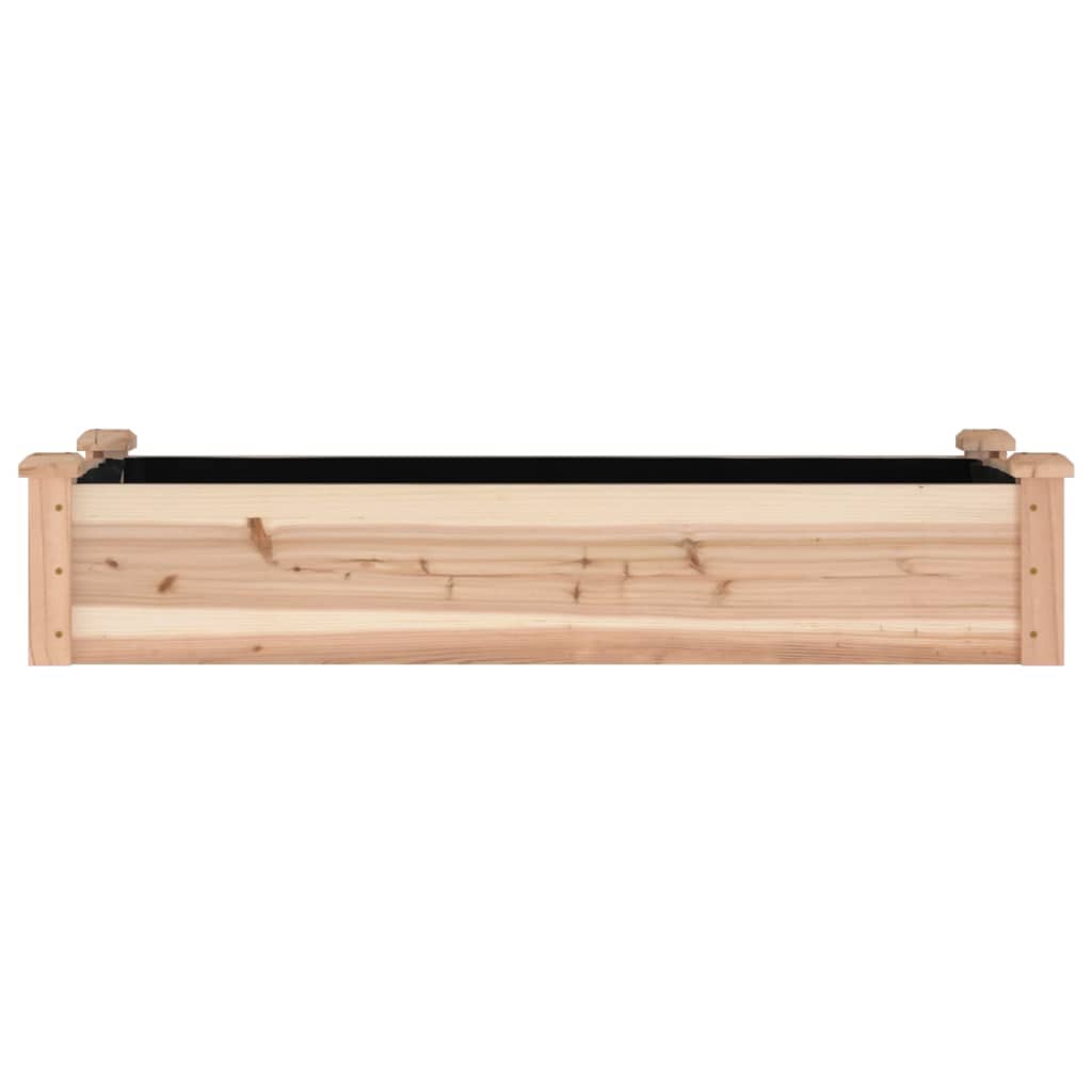 Hochbeet mit Einsatz Grau 120x45x25 cm Massivholz Tanne