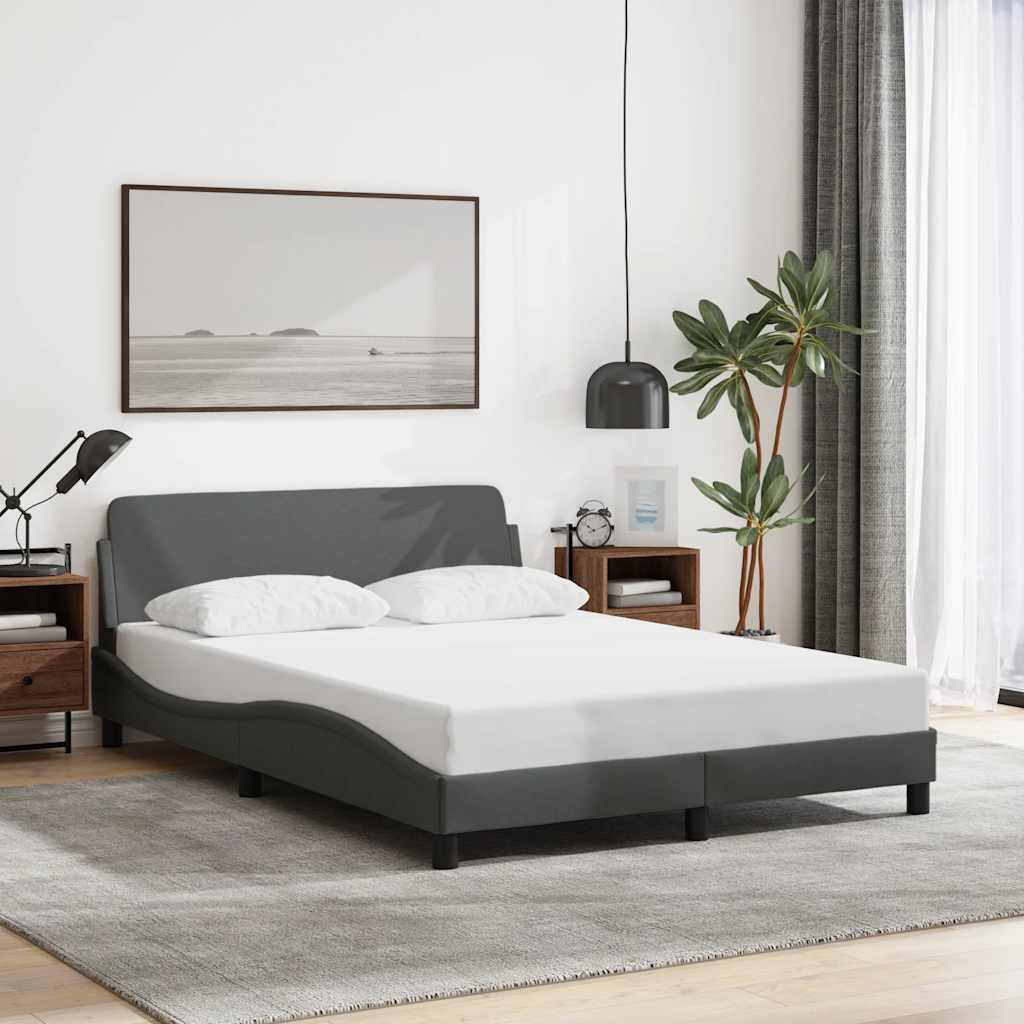 Bettgestell "Dover" Hellgrau 100x190 cm Stoff