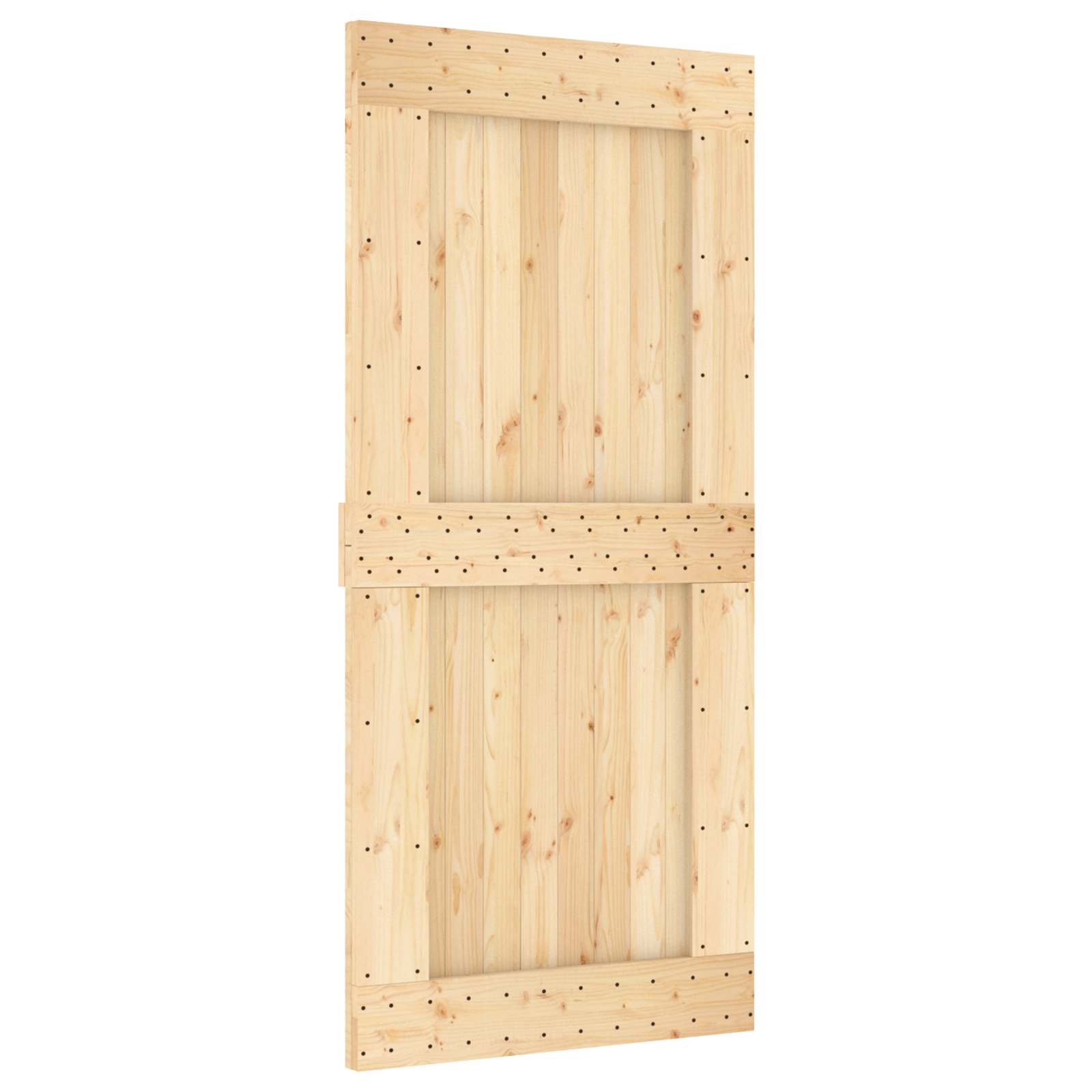 Schiebetür NARVIK Natürlich und Schwarz 70 x 210 cm (152,5 cm)