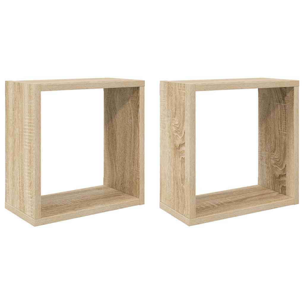 Würfelregale 2 Stk. Weiß 30x15x30 cm