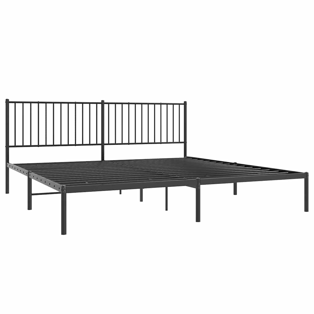 Bettgestell Metall Schwarz 75x190 cm