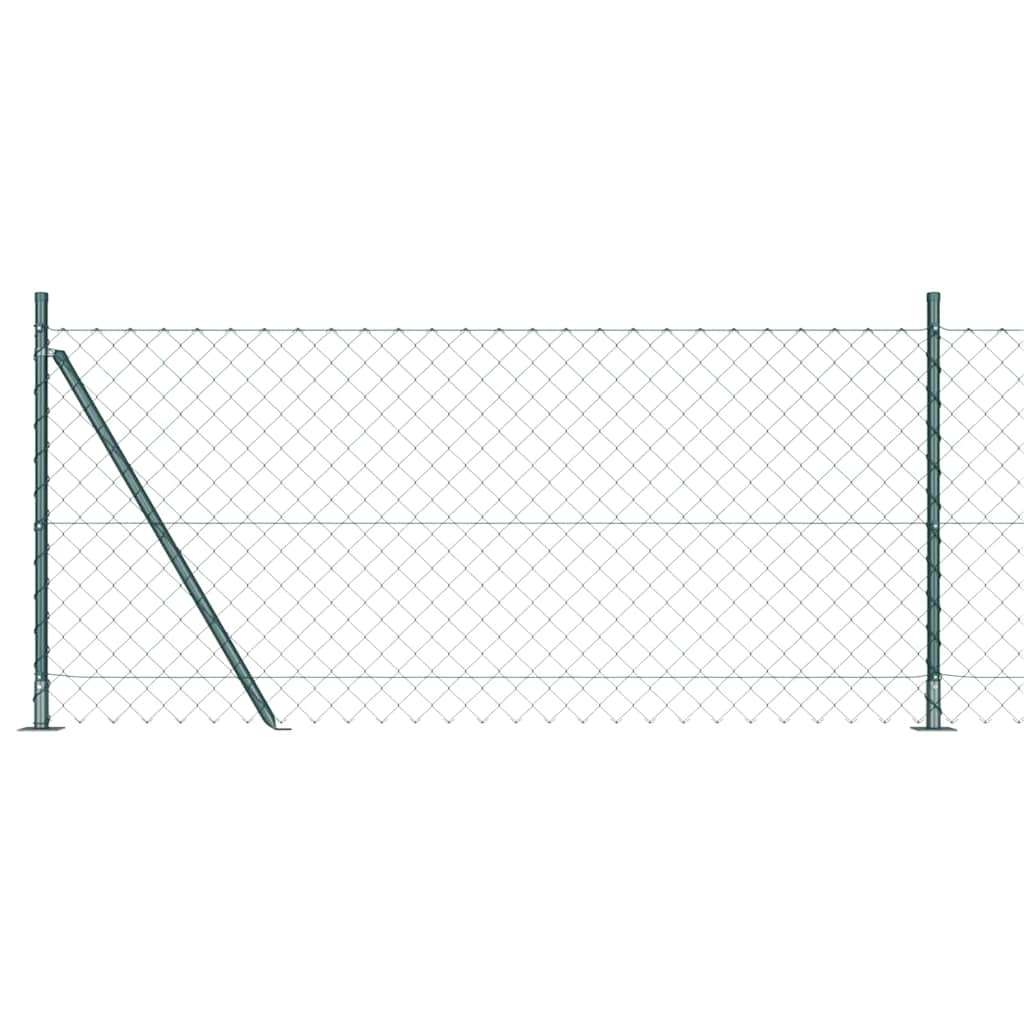 Outdoor Kettenglied-Zaun Erdfixierung 10 x 0,4 m Grün Netz