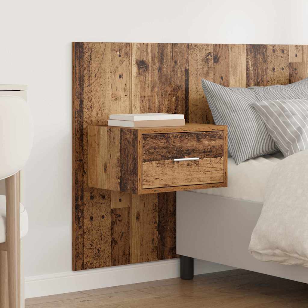 Kopfteil mit Nachttischen Weiß Holzwerkstoff