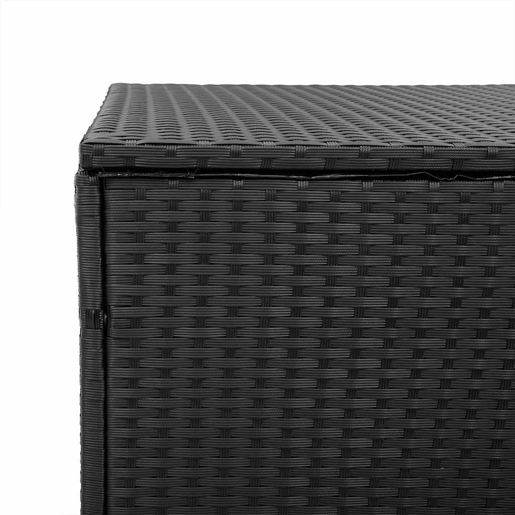 Garten-Aufbewahrungsbox Schwarz 110 x 50 x 58 cm Poly Rattan