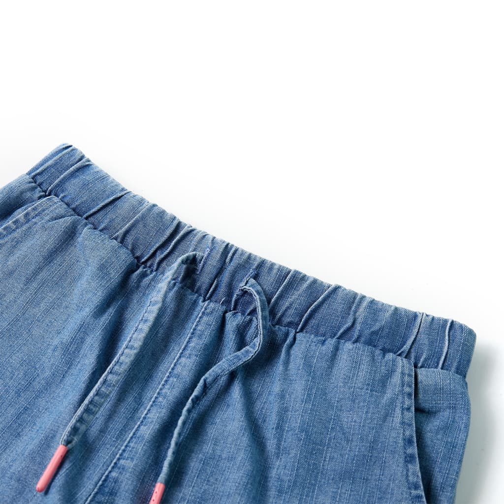 Kindershorts Helles Jeansblau 140