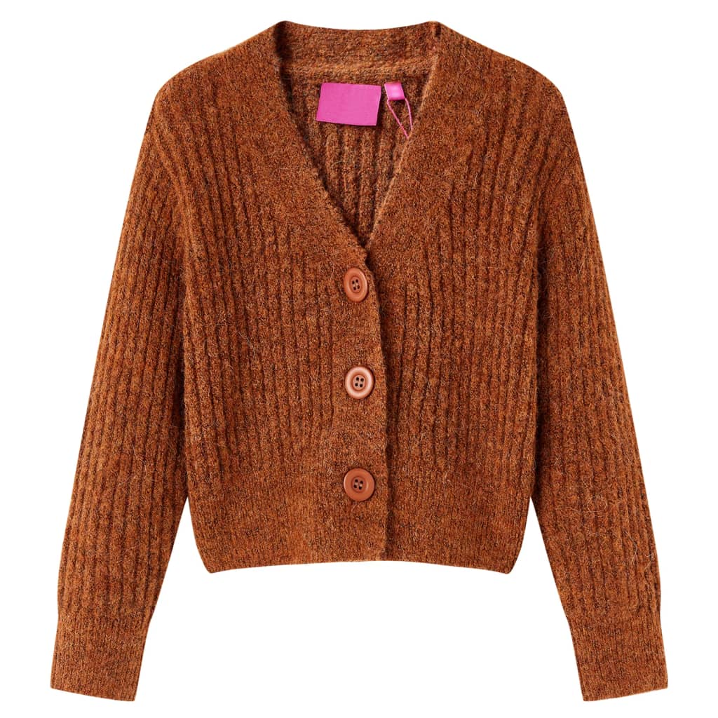 Kinder-Strickjacke Marineblau 140