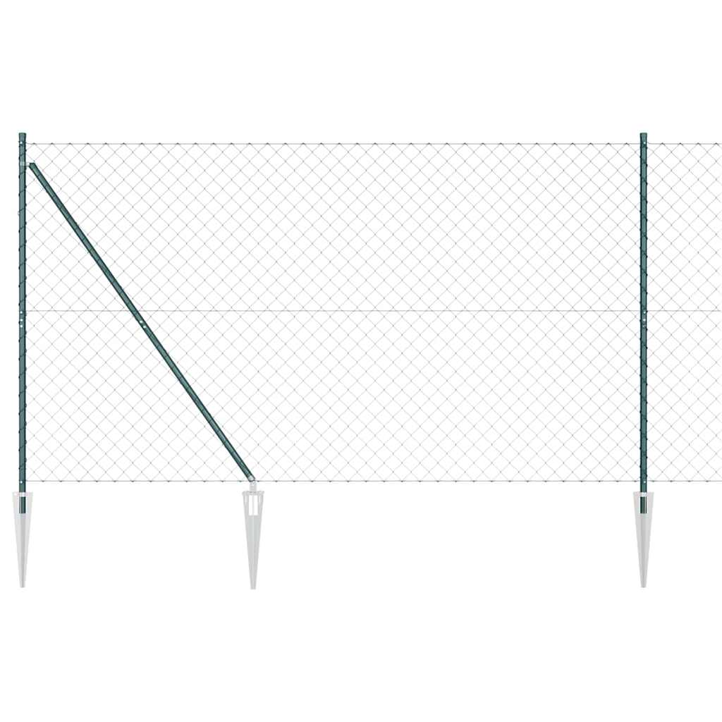 Outdoor Kettenglied-Zaun Erdfixierung 10 x 0,4 m Grün Netz