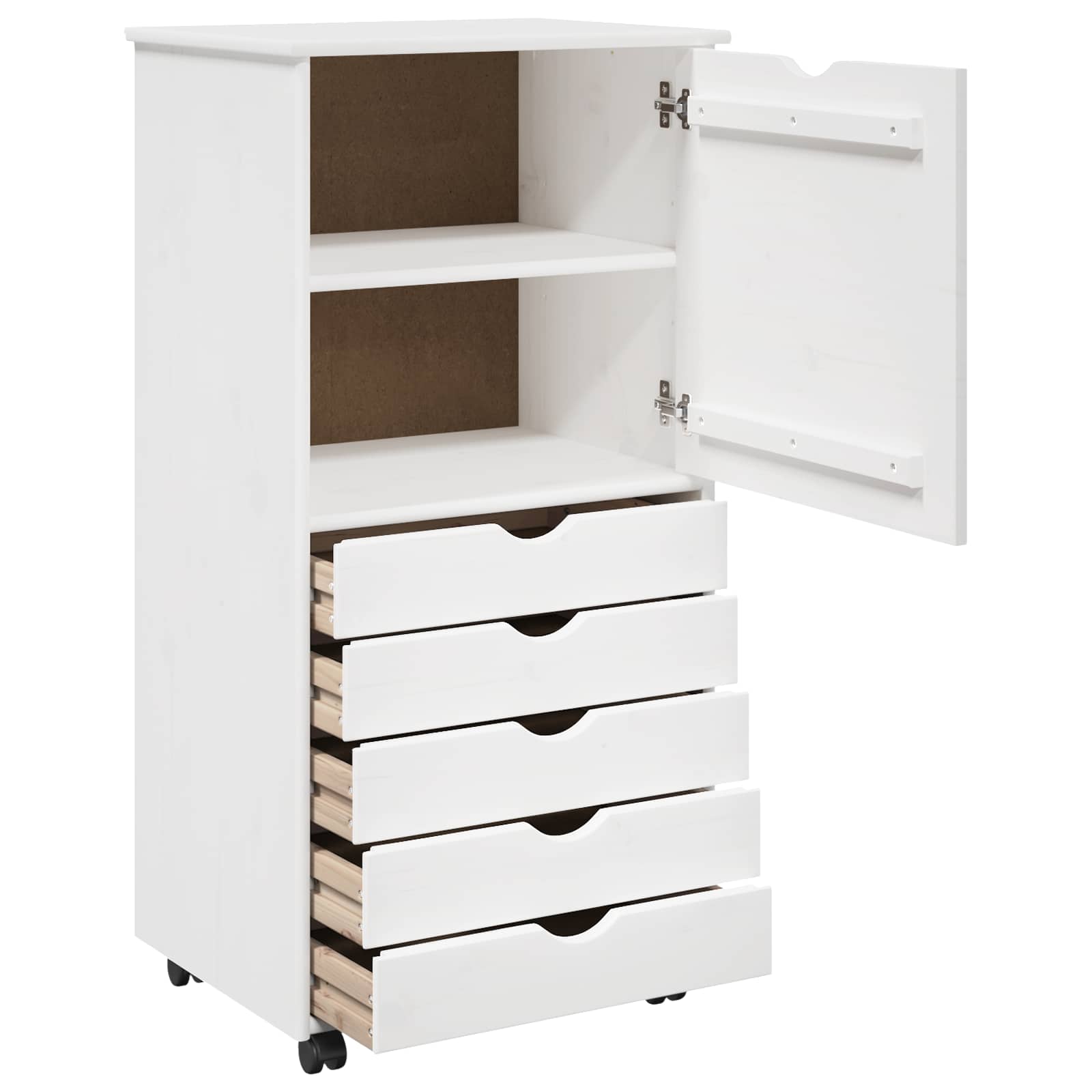 Rollschrank Honigbraun 53 x 39 x 103 cm Massivholz Kiefer