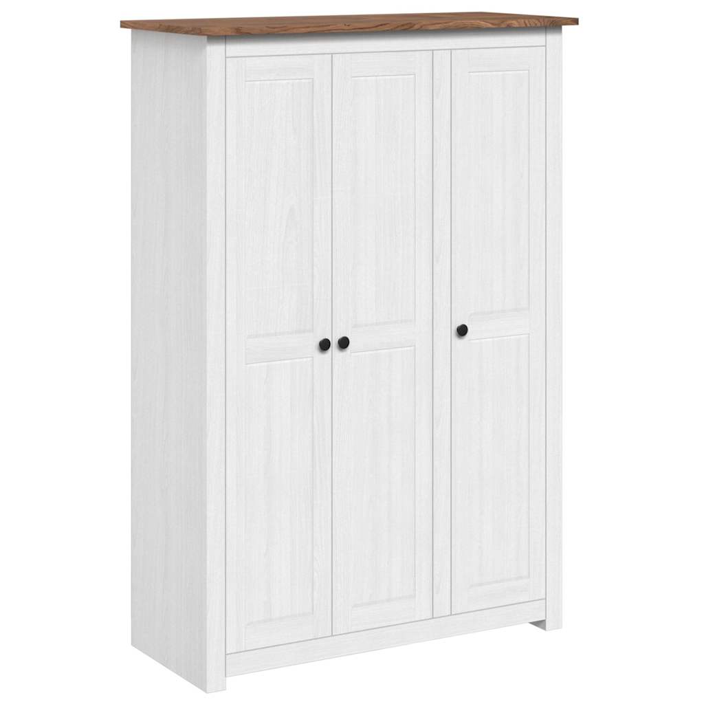 Kleiderschrank 3-Türig 118×50×171,5 cm Kiefer Panama Serie