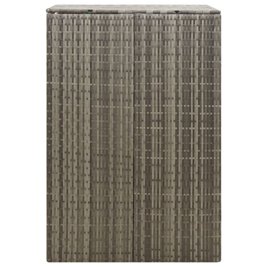 Mülltonnenbox für 1 Tonne Schwarz 70x80x117 cm Poly Rattan