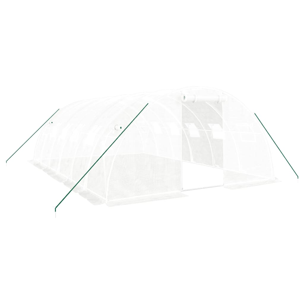 Gewächshaus mit Stahlrahmen Grün 8 m² 4x2x2 m