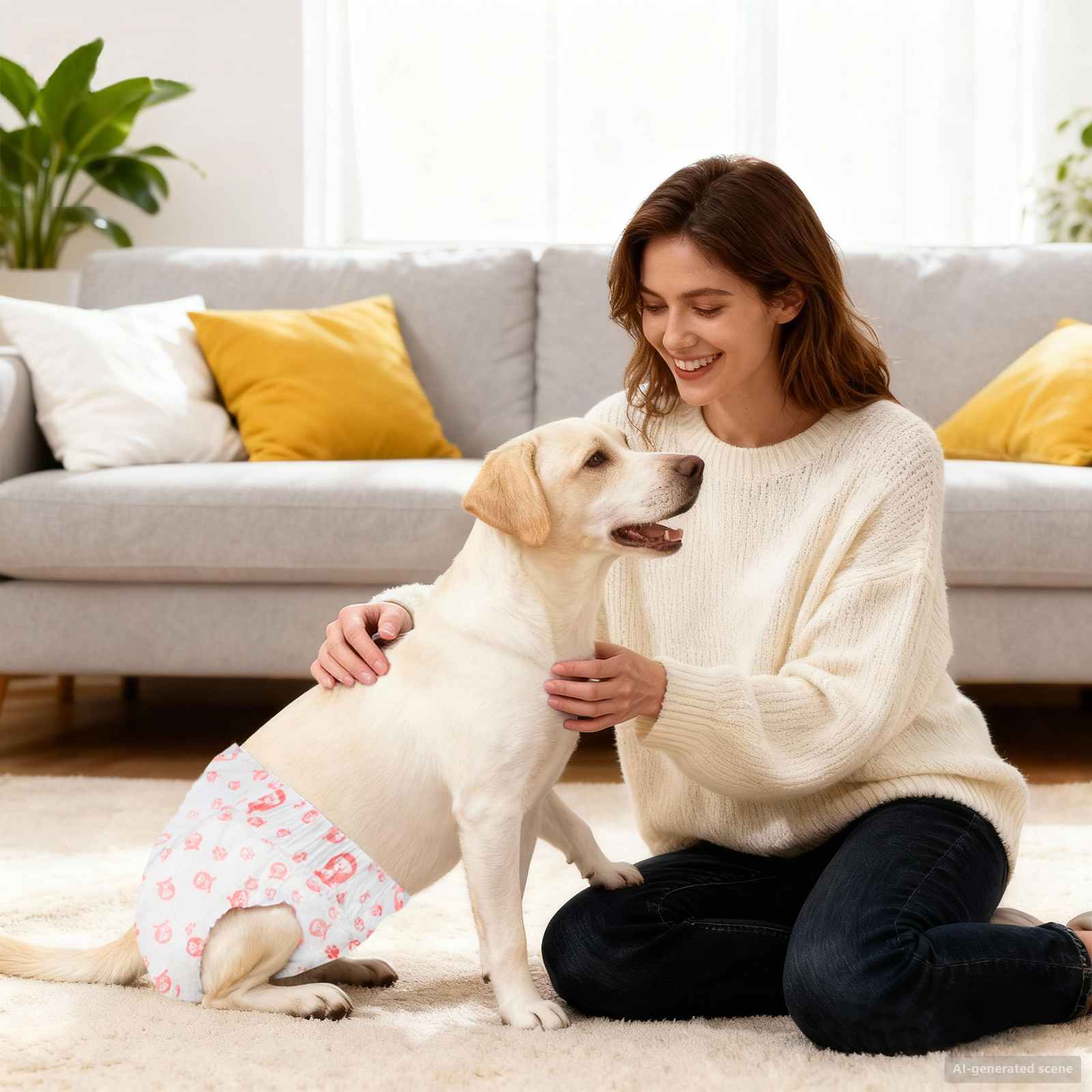 Einweg-Hundewindel für Rüden 30 pcs Weiß XS